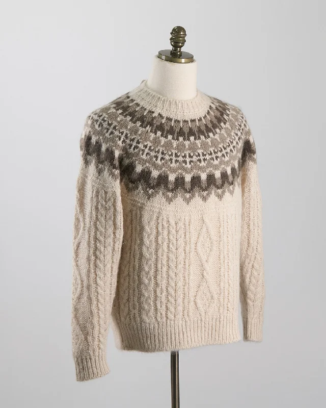 Crazy Savings Après-Ski Fairisle Cableknit Sweater