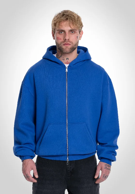 Savings Galore Full Zip Oversize Hoodie - East Blue