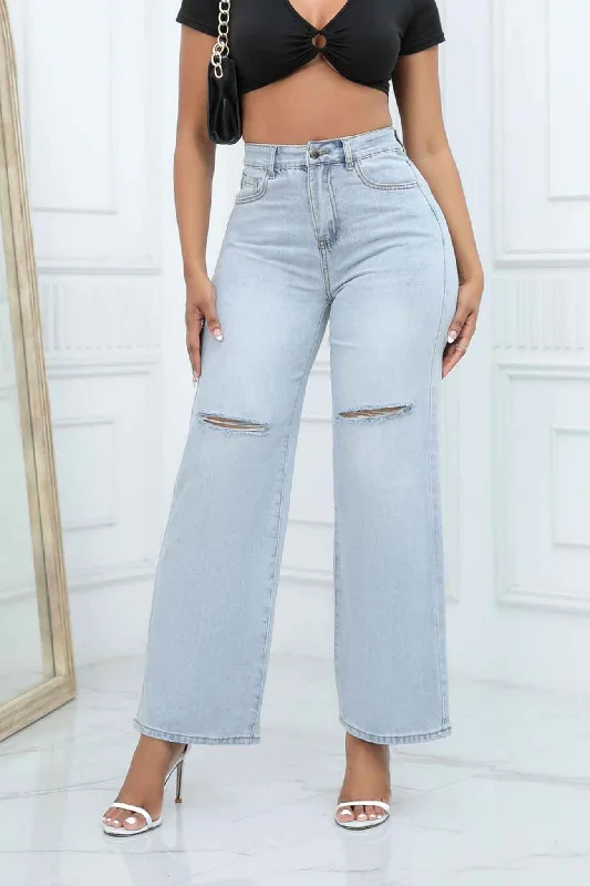 Weekend Discounts Worth Grabbing Ripped Mid Rise Flared Jeans