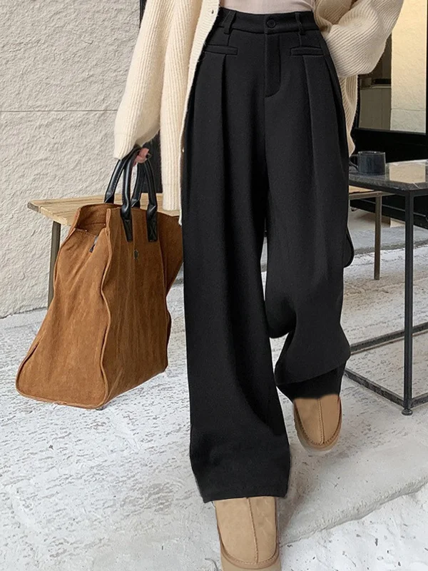 Weekend Deals That Sparkle High Waist Graceful Straight Leg Pants