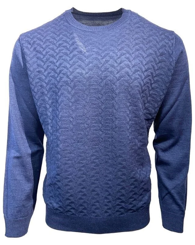 Year-End Sale Mens Merino Wool Crewneck Sweater - Made In Italy | Embrace Three Exquisite Colors