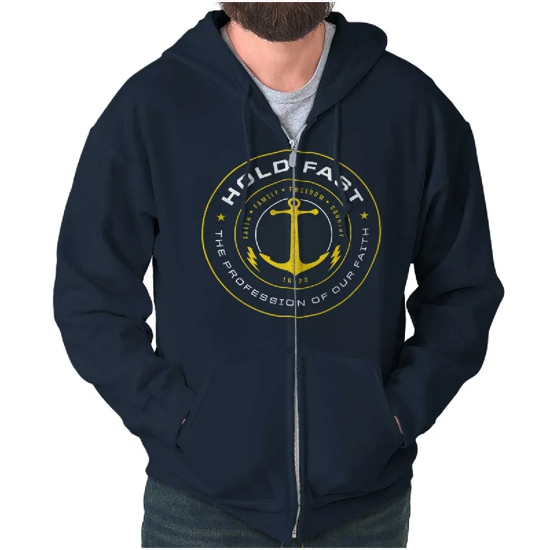 Now or Never Hold Fast to Faith Zip Hoodie