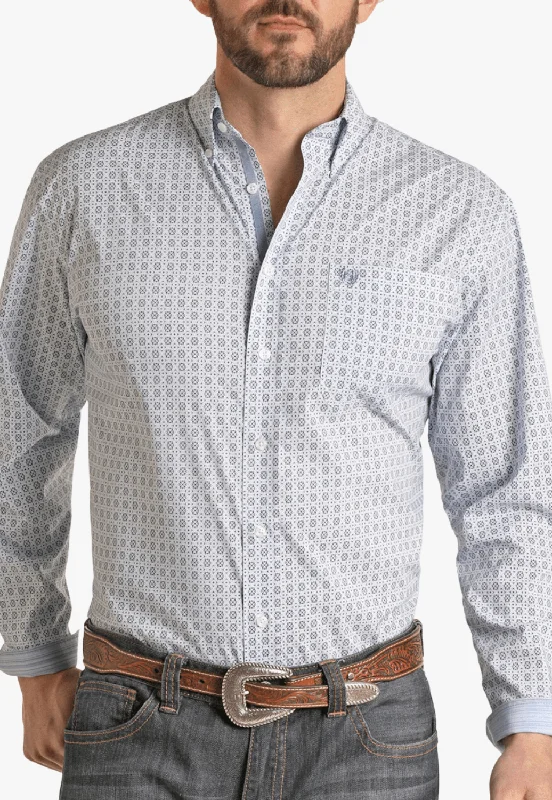 Super Sale Rough Stock Mens Geo Long Sleeve Shirt