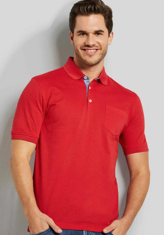 Deal Alert Bugatti Pocket Polo Shirt, Red