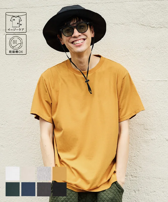 Online Deal Tシャツ メンズ ボックスTシャツ カットソー クルーネック レギュラーサイズ イージーケア 半袖 無地 薄手 シンプル メール便可 24ss coca コカ