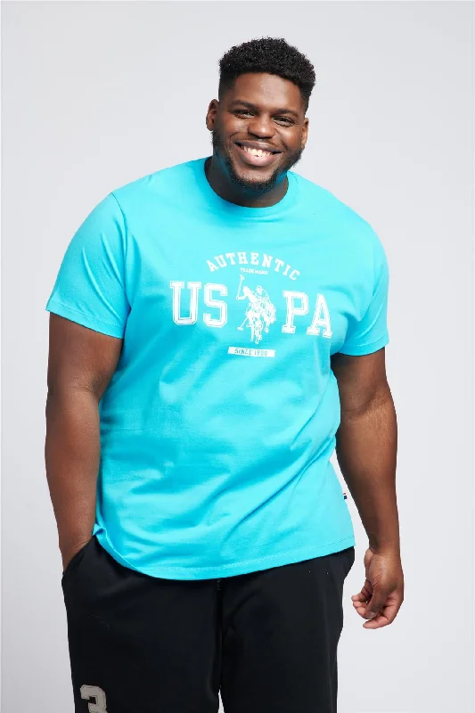 Final Clearance Men U.S. Polo Assn. Authentic Graphic Print Pure Cotton T-Shirt