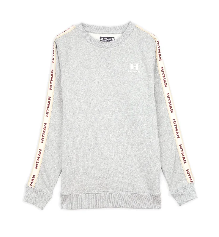 Quick Deals GREY SWEATSHIRT- CREAM TAPE