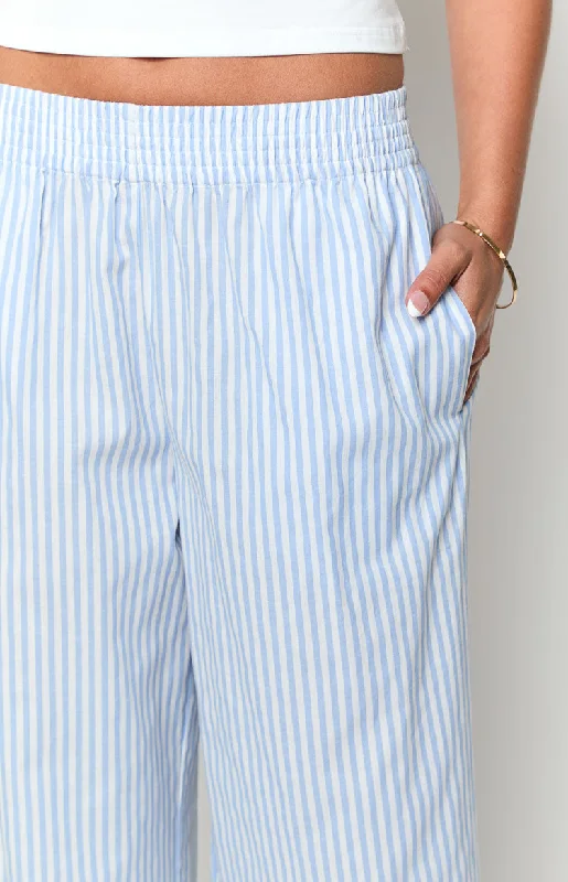 Best Seller Mahalia Light Blue Stripe Pants