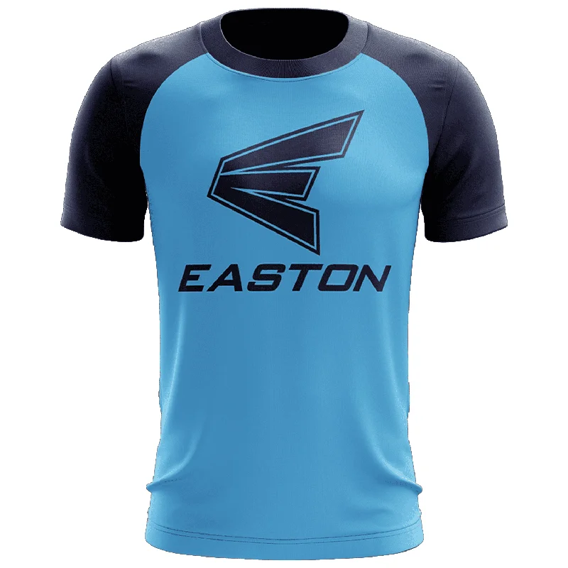 Quick Sale Easton EVO-Tech Short Sleeve Shirt - Carolina/Navy Flying E Logo