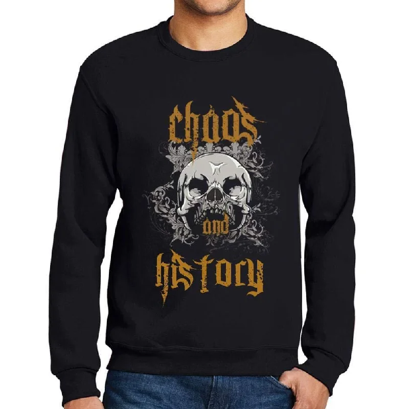Holiday Sale Ultrabasic - Homme Imprimé Graphique Sweat-Shirt Chaos and History Noir Profond Holiday Sale Ultrabasic - Homme Imprimé Graphique Sweat-Shirt Chaos and History Noir Profond