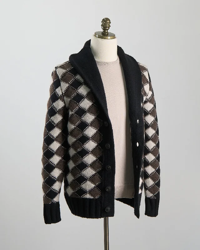 Online Exclusive Plush Wool Tile Cardigan