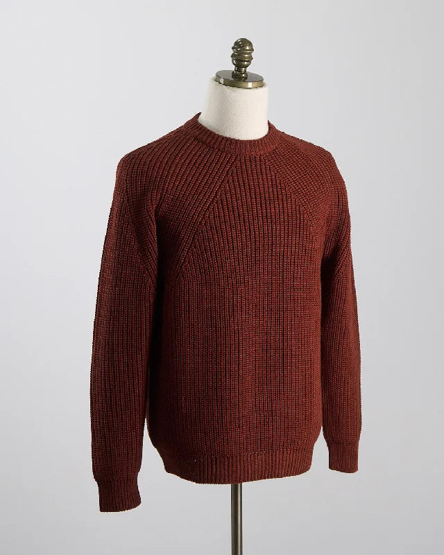 Exclusive Deal Raglan Sleeve Ribbed Signature Crewneck Sweater