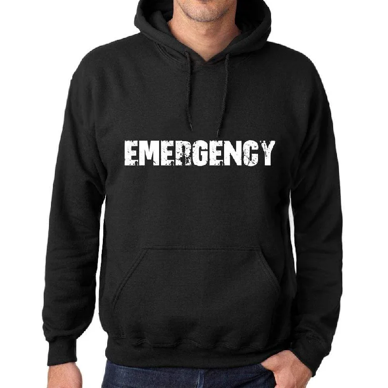Online Exclusive Men's Women's Unisex Printed Graphic Cotton Hoodie Soft Heavyweight Hooded Sweatshirt Pullover Popular Words EMERGENCY Deep Black Online Exclusive Men's Women's Unisex Printed Graphic Cotton Hoodie Soft Heavyweight Hooded Sweatshirt Pullover Popular Words EMERGENCY Deep Black