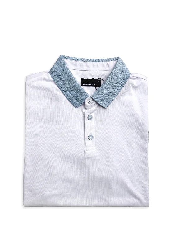 Shop Now Remus Uomo Cotton Blend Polo Shirt, White