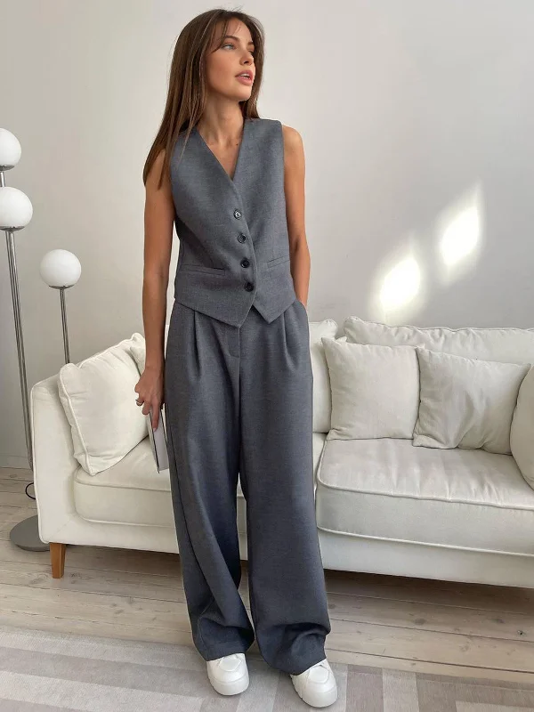 Weekend Specials to Snag Solid Structured Graceful Suit Pants