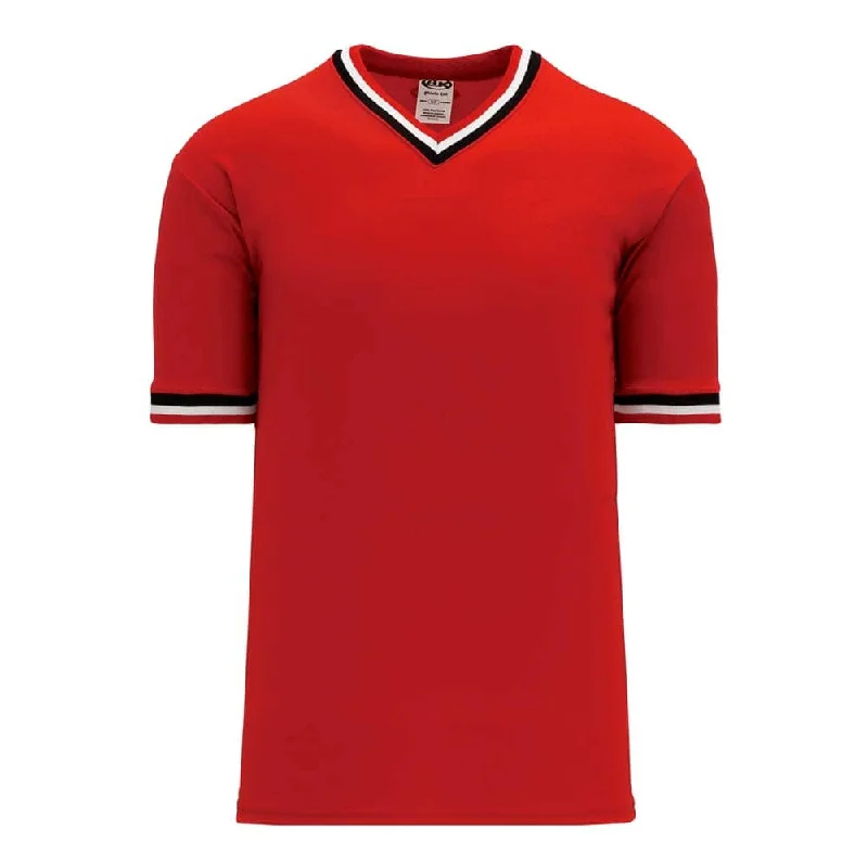 YEAR-End Clearance Retro V-Neck Dry Flex Pullover Red-Black Jersey