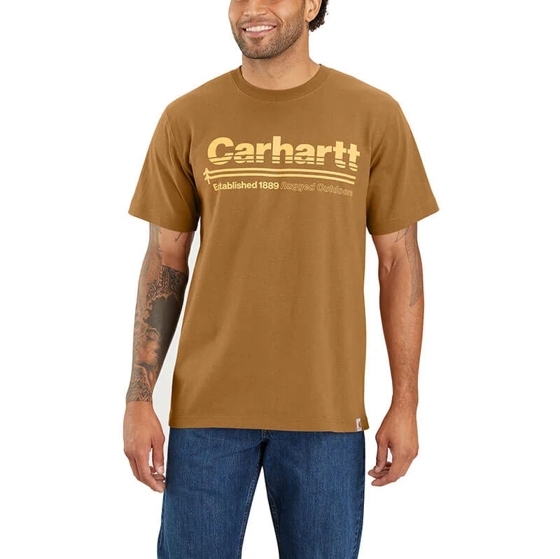 Deal Explosion 105754 - Carhartt Relaxed Fit Heavyweight Short-Sleeve Outdoors Graphic T-Shirt