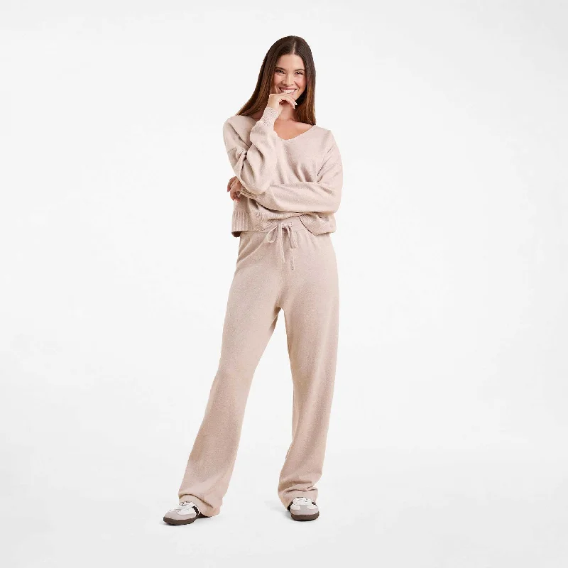 Weekend Bargains to Cherish Luxe Knit Wide Leg Pant | Doe