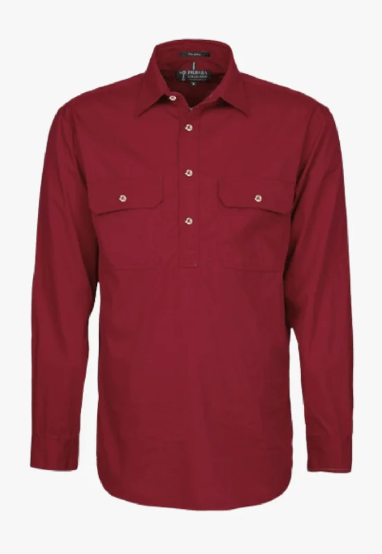 Stock Clearance Pilbara Mens Closed Front Work Shirt RM200CF