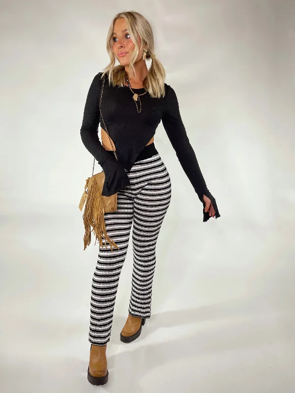 Time-Sensitive Jailbird Striped Knit Pant