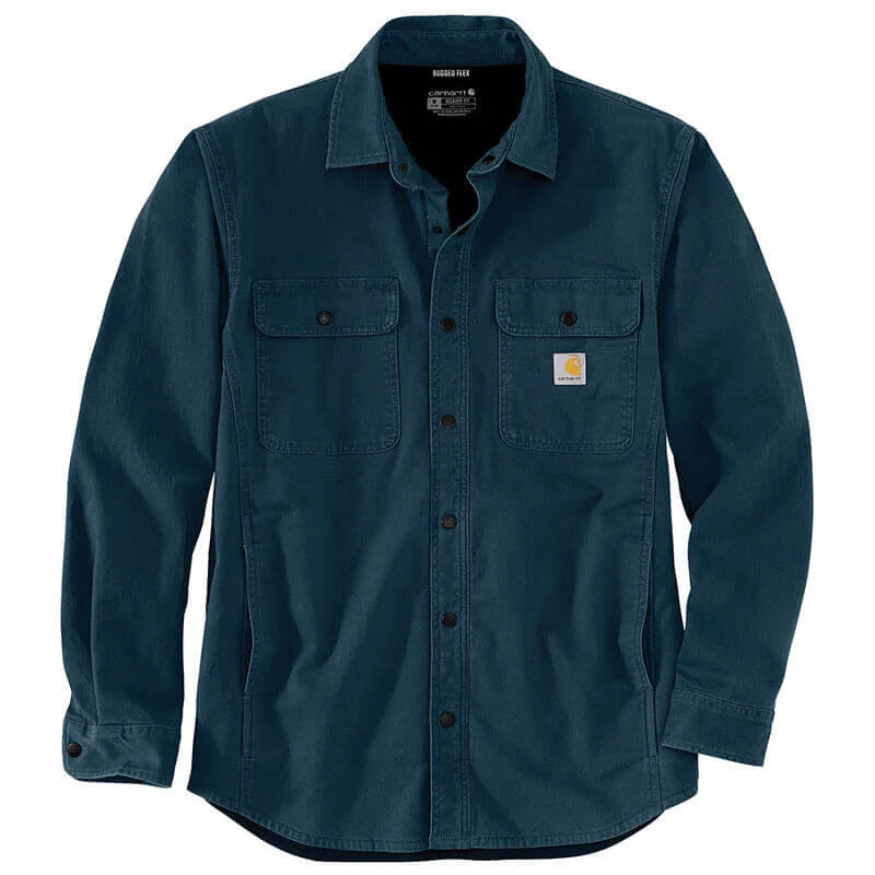 Online Only 105419 - Carhartt Men's Rugged Flex Relaxed Fit Canvas Fleece Lined Shirt Jac Online Only 105419 - Carhartt Men's Rugged Flex Relaxed Fit Canvas Fleece Lined Shirt Jac