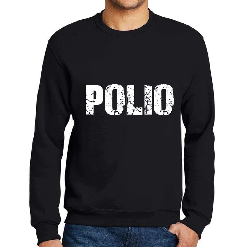 Price Rollback Men's Printed Graphic Sweatshirt Popular Words POLIO Deep Black