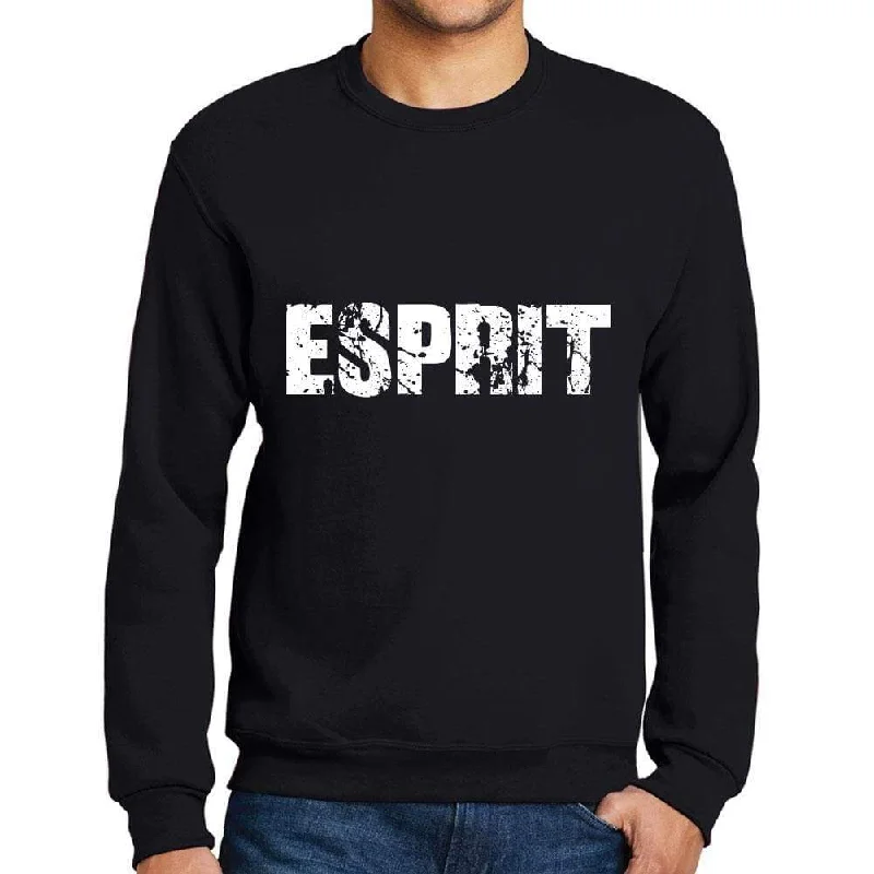 Bargain Blast Men's Printed Graphic Sweatshirt Popular Words ESPRIT Deep Black