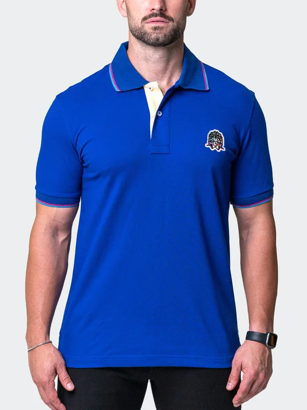 Quick Sale Maceoo Stretch Short-Sleeve Polos | Polo Mozart Two Tip Blue