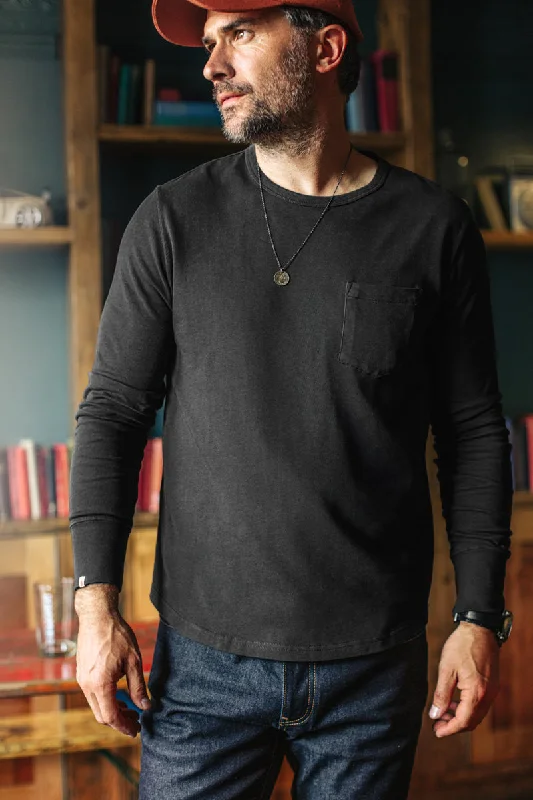 Markdowns &SONS Boxer Pocket Long Sleeve T-Shirt Pirate Black