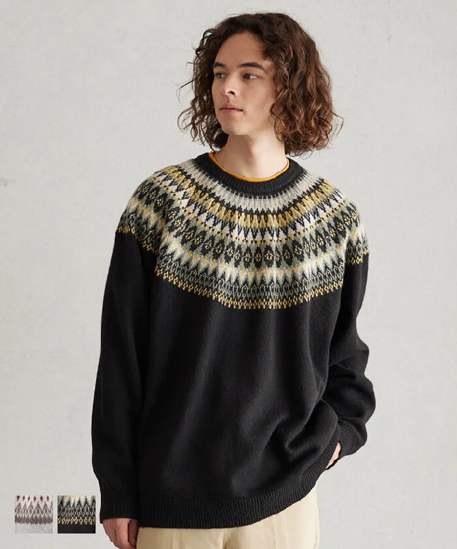Closeout 1/1〜福袋対象★ ニット メンズ ノルディック柄 ニットトレーナー プルオーバー 厚手 クルーネック 長袖 伸縮性 ミディアム丈 メール便不可 23aw coca コカ▼ Closeout 1/1〜福袋対象★ ニット メンズ ノルディック柄 ニットトレーナー プルオーバー 厚手 クルーネック 長袖 伸縮性 ミディアム丈 メール便不可 23aw coca コカ▼