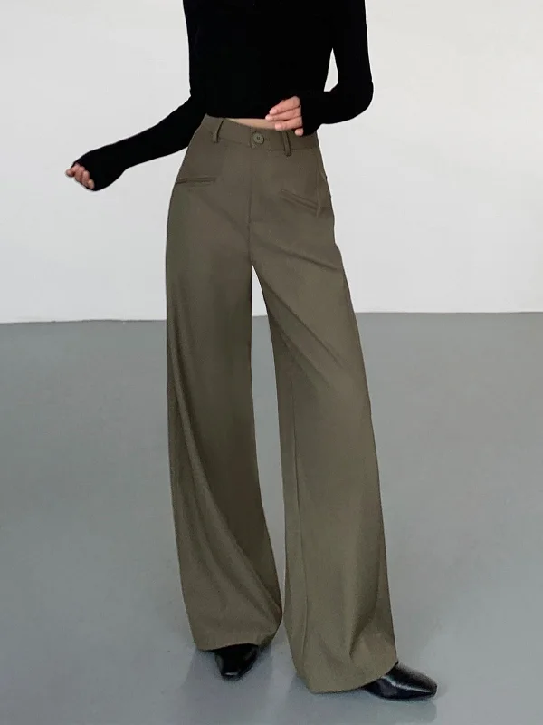 Weekend Offers That Shine Cotton Straight Leg Trendy Pocket Dress Pants