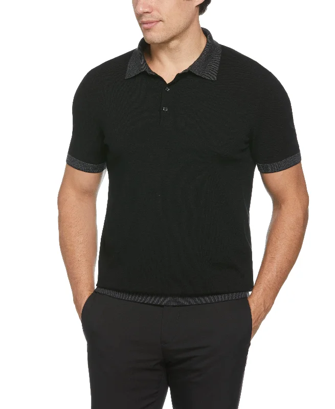 Super Bargain Tech Knit Contrast Sweater Polo