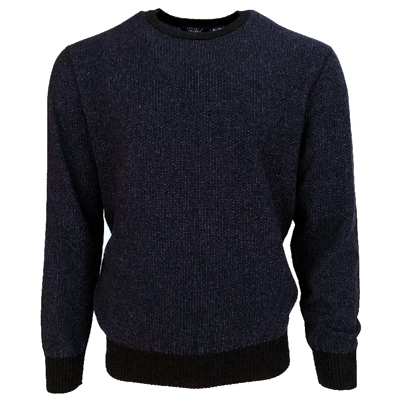 Exclusive Weekend Offers Inside Blue 100% Cotton Tonal Crewneck Sweater