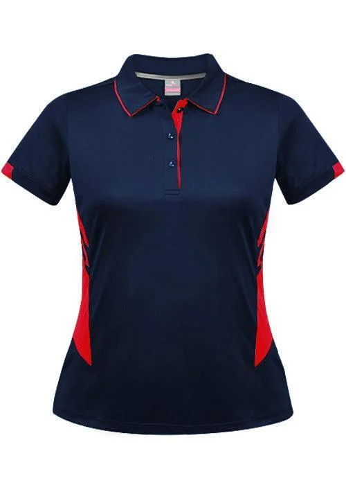 Online Deal Ladies Tasman Polo Navy/Red