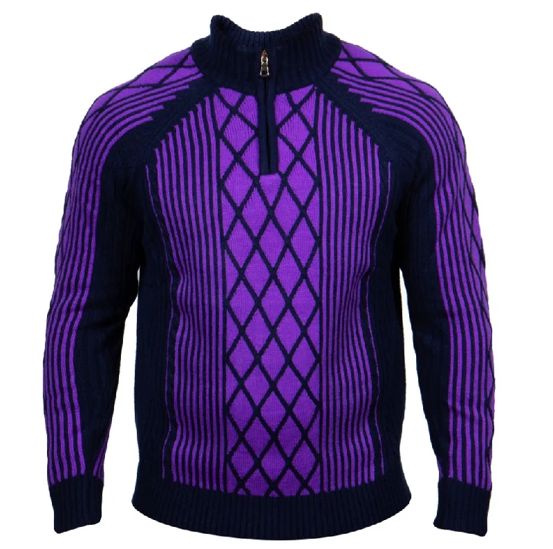 Mega Discount Prestige Half Zip Wool Blend  Sweater