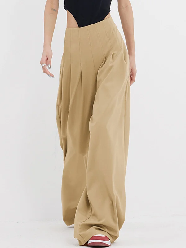 Shop the Weekend Away Street Oversized Pleat Trendy Wide Leg Pants