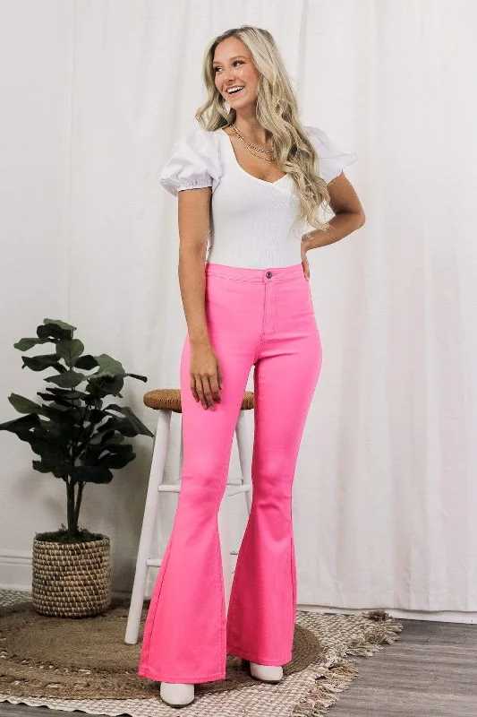 Savings Soar This Weekend Hot Pink Super Stretch Flares
