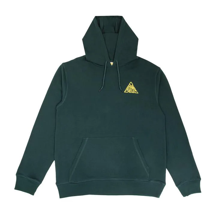 Major Savings Hikerdelic Mountain Logo Hoodie Bottle Green