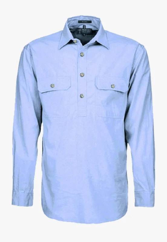 Exclusive Online Offer Pilbara Mens Closed Front Work Shirt RM200CF