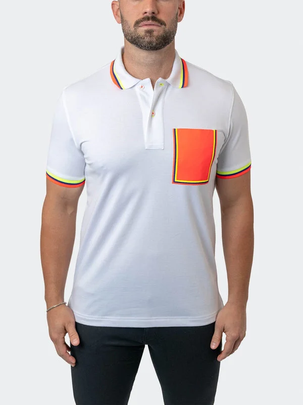Final Clearance Maceoo Stretch Short-Sleeve Polos | Polo TipMilano White