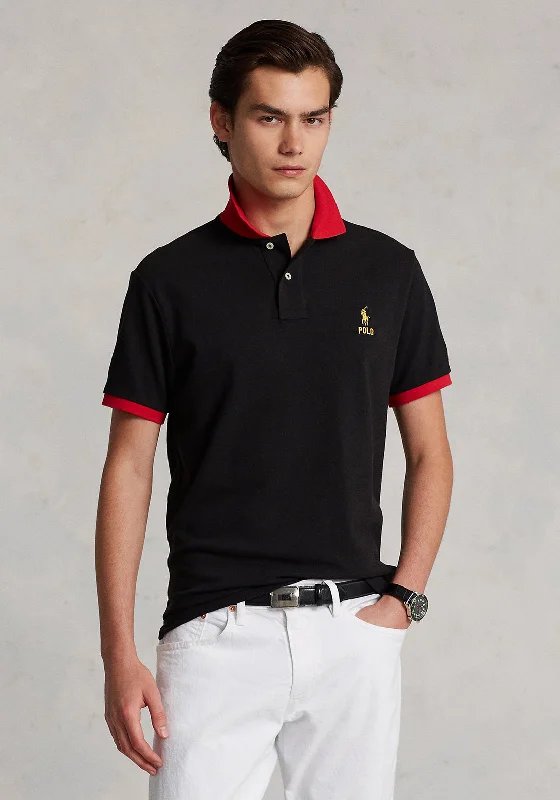 Weekend Deals to Brighten Your Day Ralph Lauren Slim Lunar New Year Polo Shirt, Black