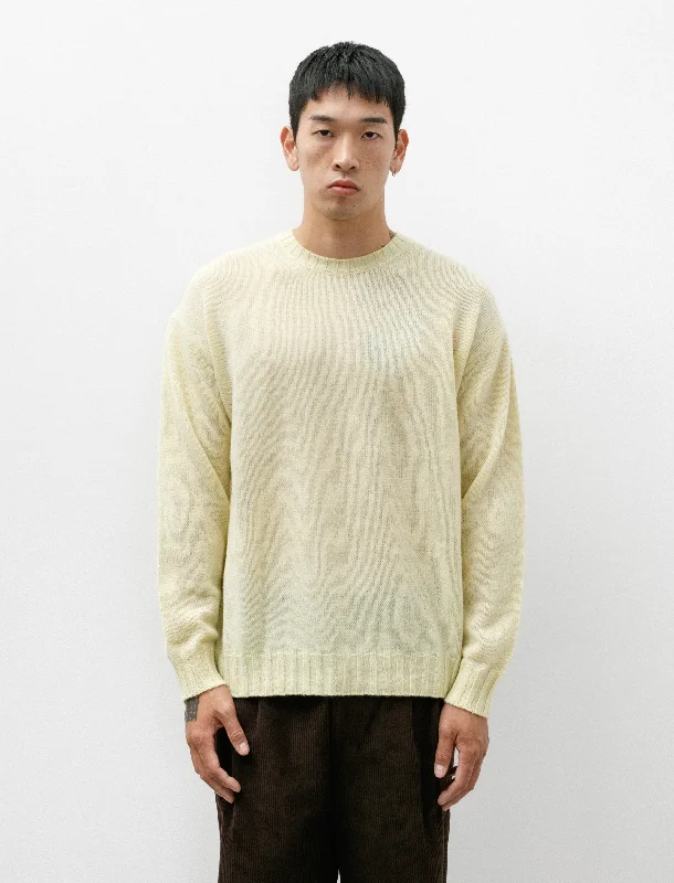Final Clearance Shetland Wool Cashmere Pullover Light Yellow