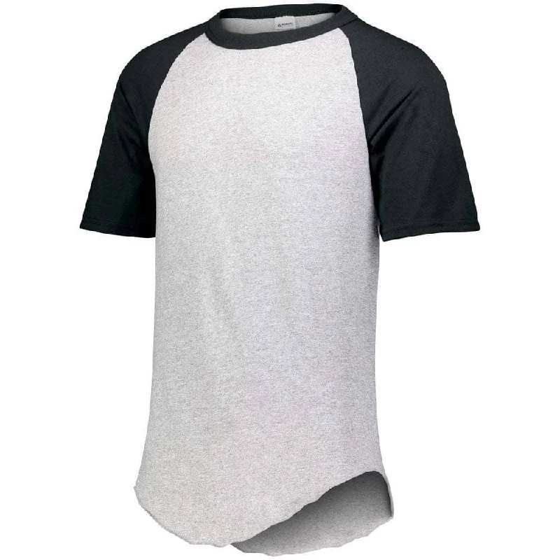 Huge Savings Short Sleeve Retro Baseball Jersey Grey-Black