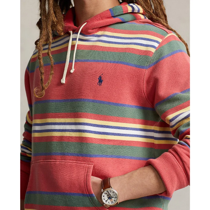 Weekend Savings Bonanza Polo Ralph Lauren - RL Long Sleeve Knit Hoodie - Striped - Red Multi