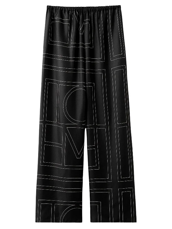 Big Deal Monogram Silk Pj Bottoms