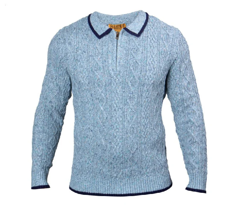 Stock Clearance Prestige Polo Wool Blend Cable Sweater