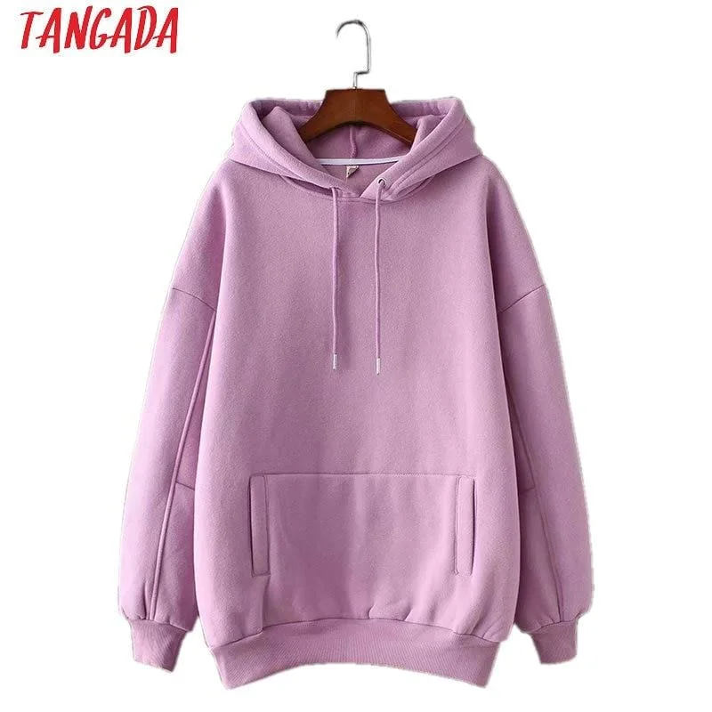 Big Discounts Tangada women fleece hoodie sweatshirts winter japanese fashion 2019 oversize ladies pullovers warm pocket hooded jacket SD60 Big Discounts Tangada women fleece hoodie sweatshirts winter japanese fashion 2019 oversize ladies pullovers warm pocket hooded jacket SD60