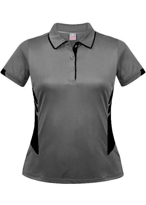 Deep Savings Ladies Tasman Polo Ashe/Black