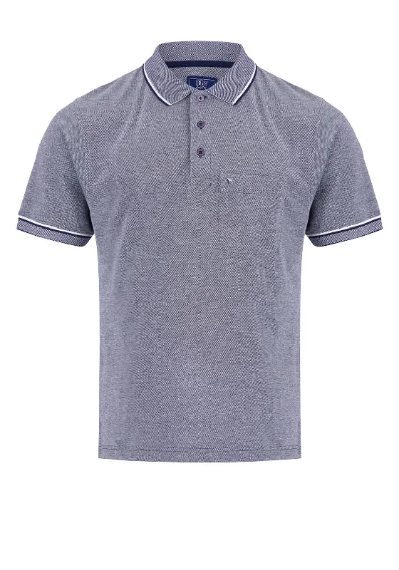 Stock Up Daniel Grahame Short Sleeve Polo Shirt, Navy