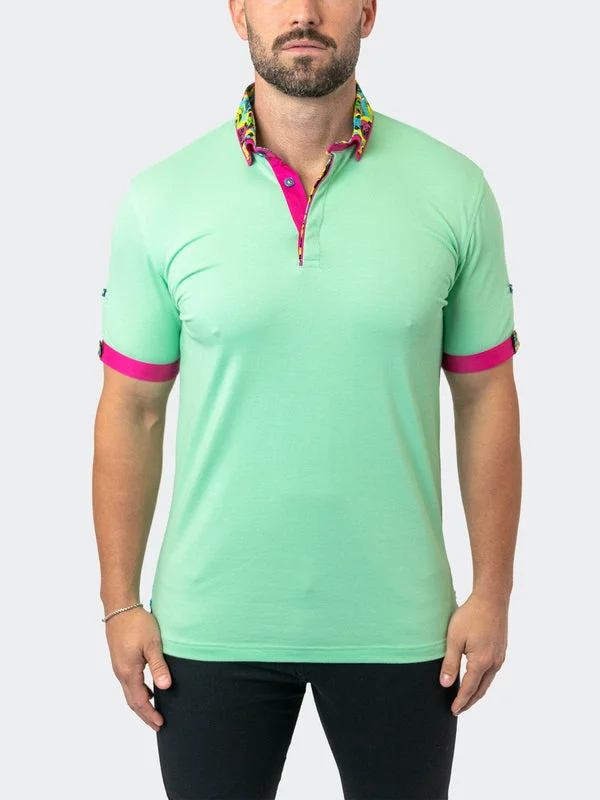 Value Deals Maceoo Stretch Short-Sleeve Polos | Polo MozartSolid 24 Green